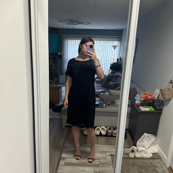 Preston & York | Dresses | Preston York Black Lace Mini Dress | Poshmark